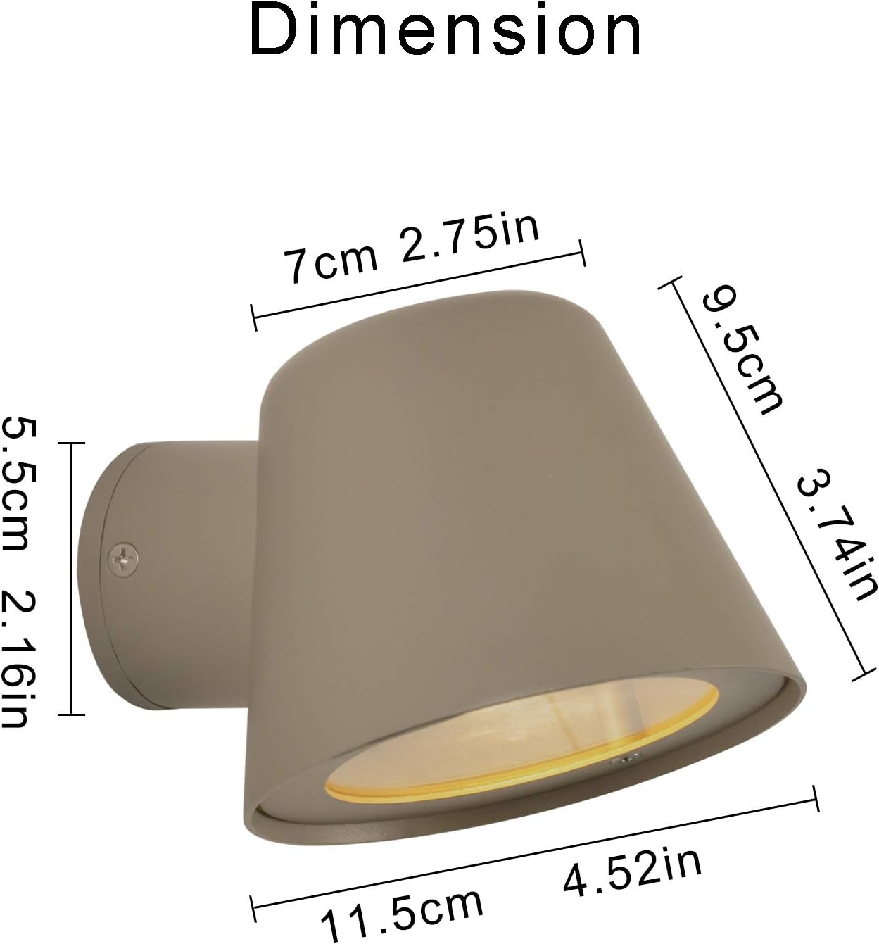 Aplique LED gris antracita