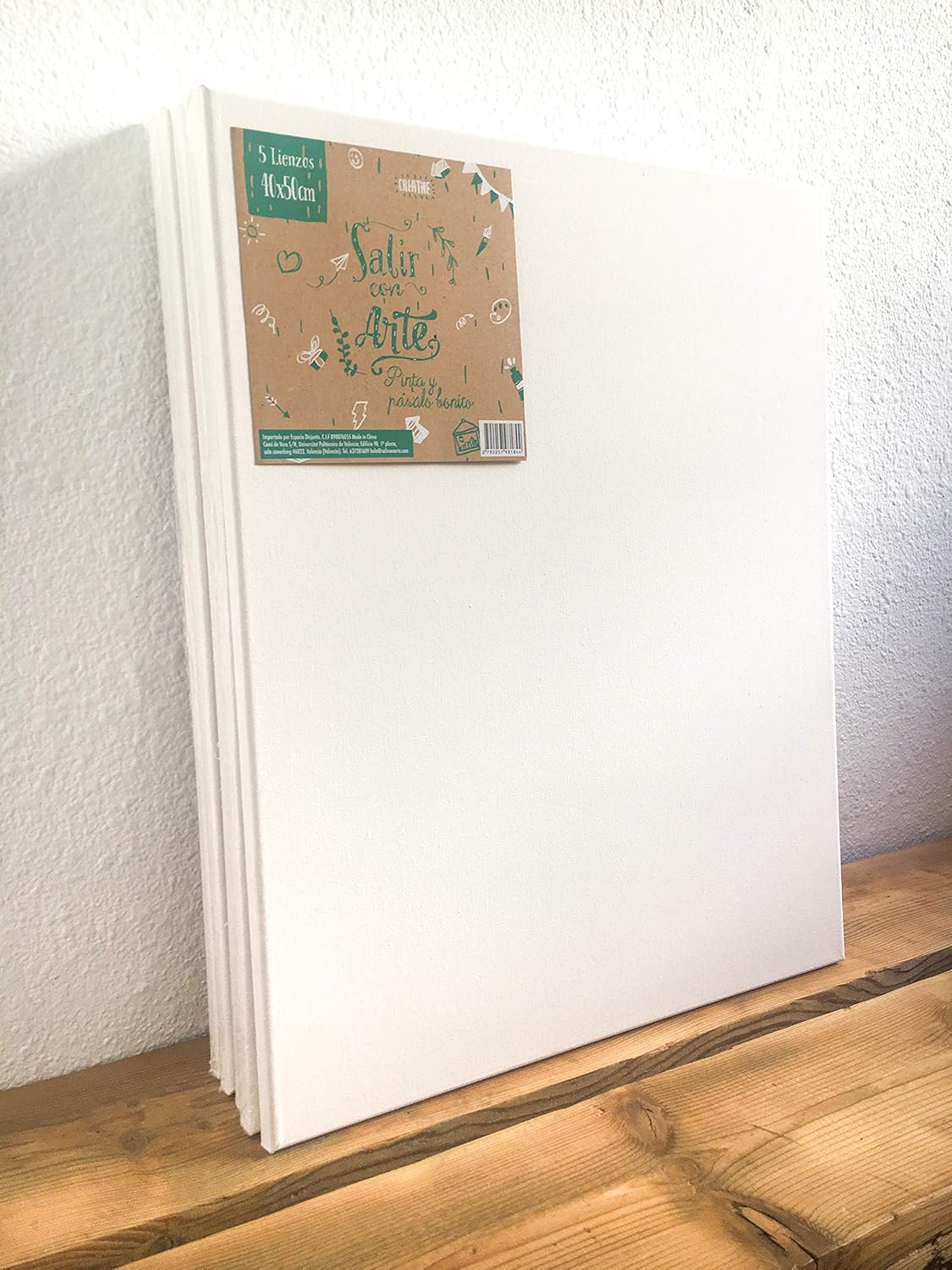 Lienzo Blanco 40x50 cm Juego 5