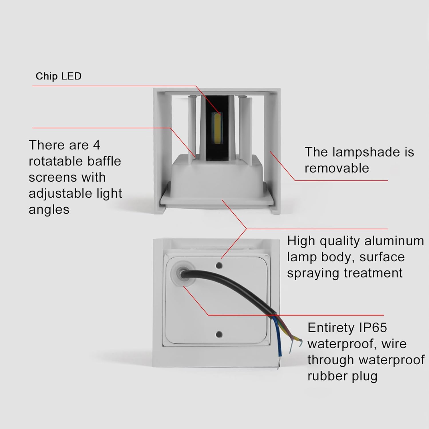 Aplique LED Exterior 12W IP65