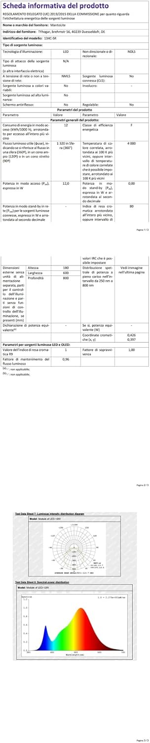 Lámpara de Pared LED 12W 60CM