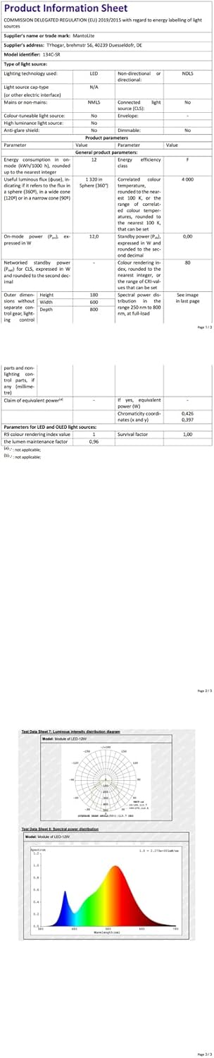 Lámpara de Pared LED 12W 60CM