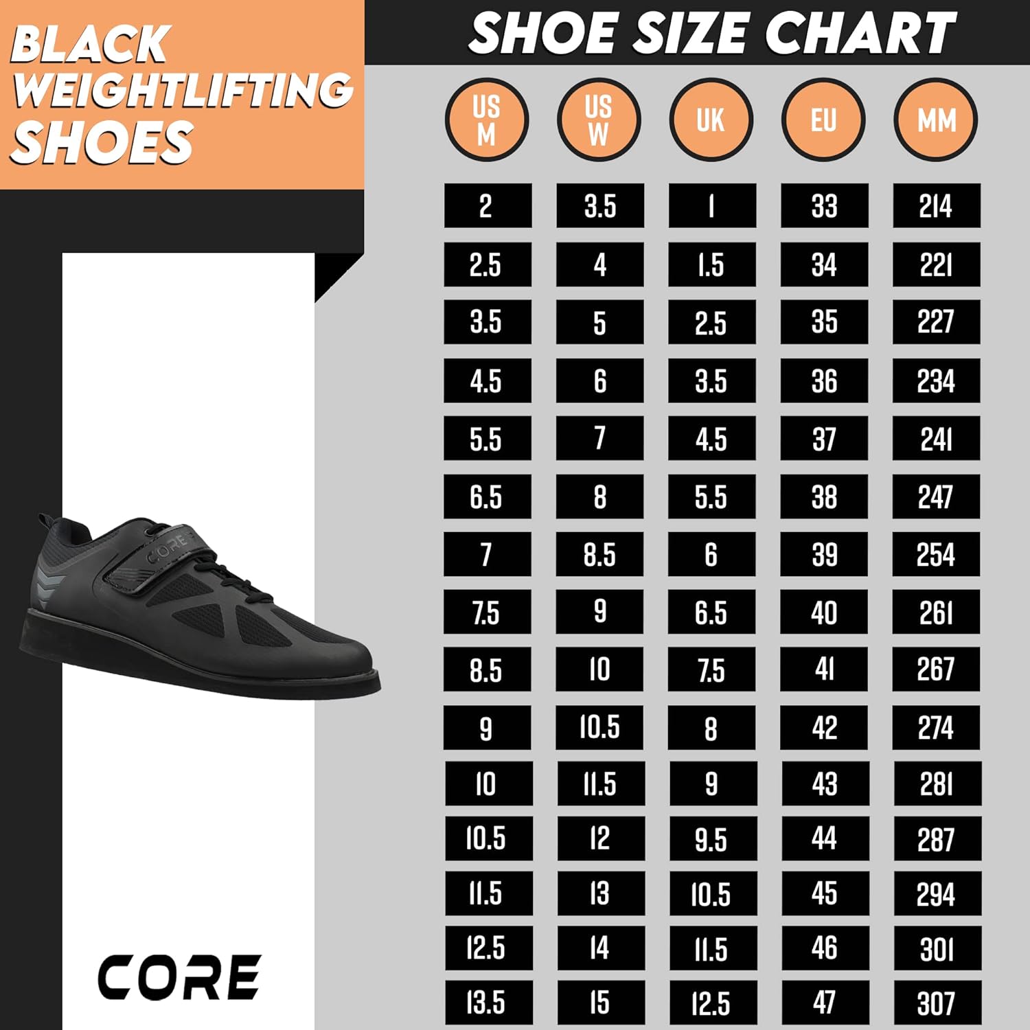Zapatillas CORE para pesas