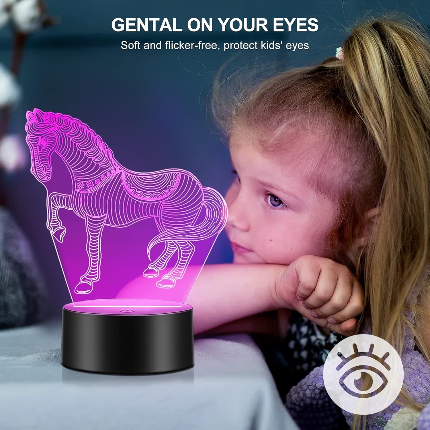 Luz Nocturna LED 3D Colores