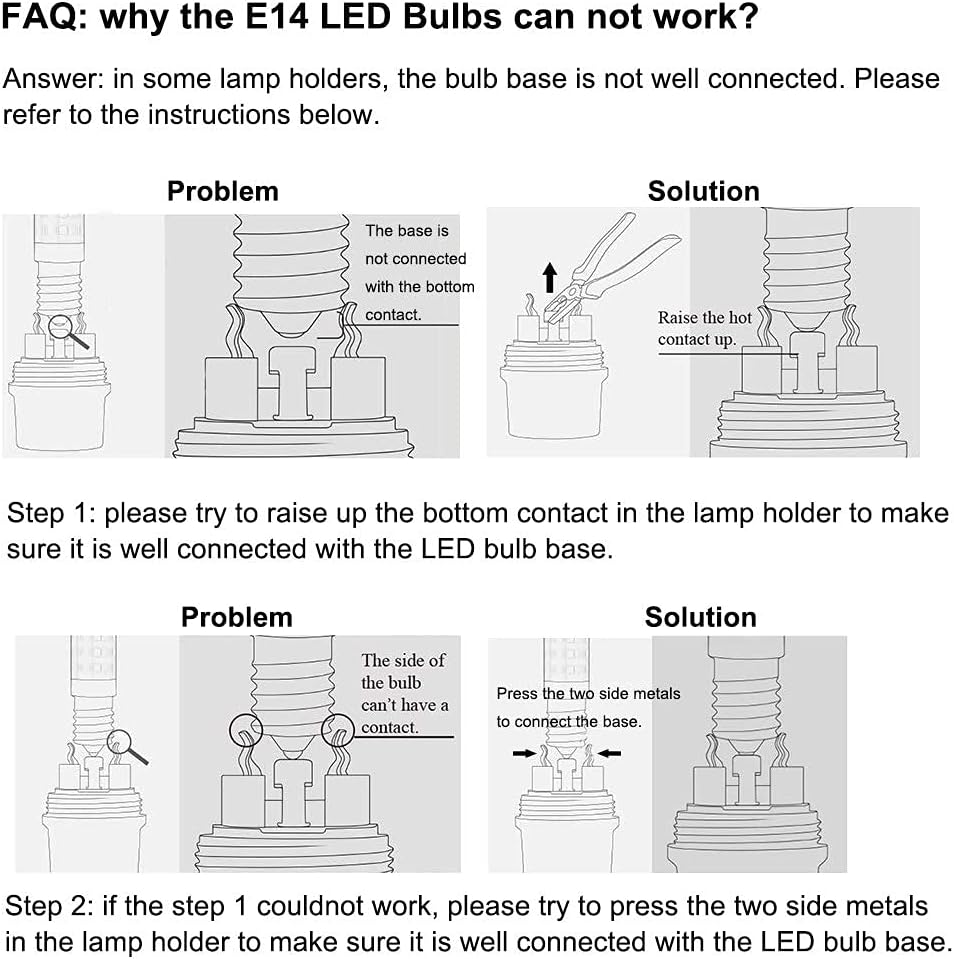 Bombilla LED E14 2W 2700K 6u.