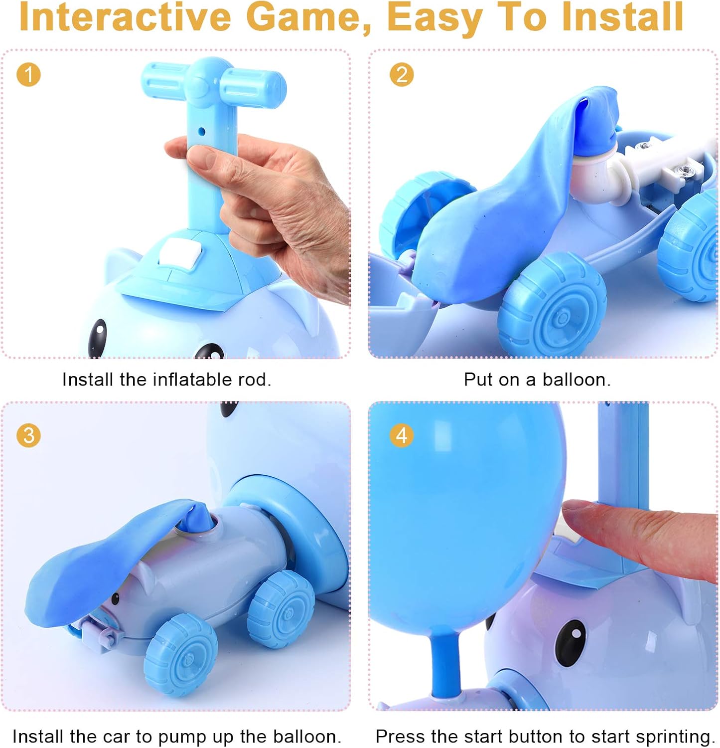 Coche Lanzador de Globos Azul