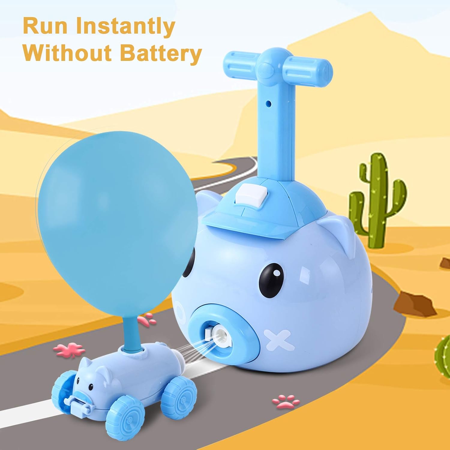 Coche Lanzador de Globos Azul
