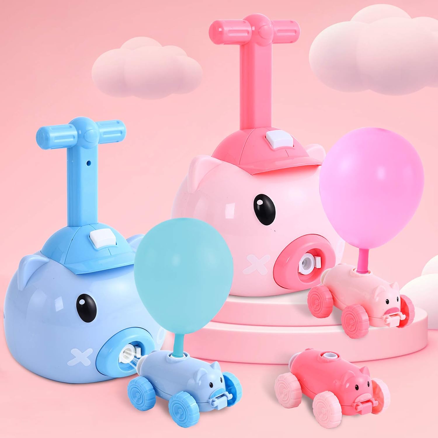 Coche Lanzador de Globos Azul