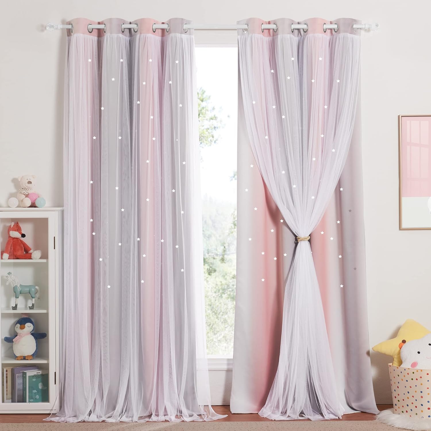 Cortinas Opacas Estrellas 132x240