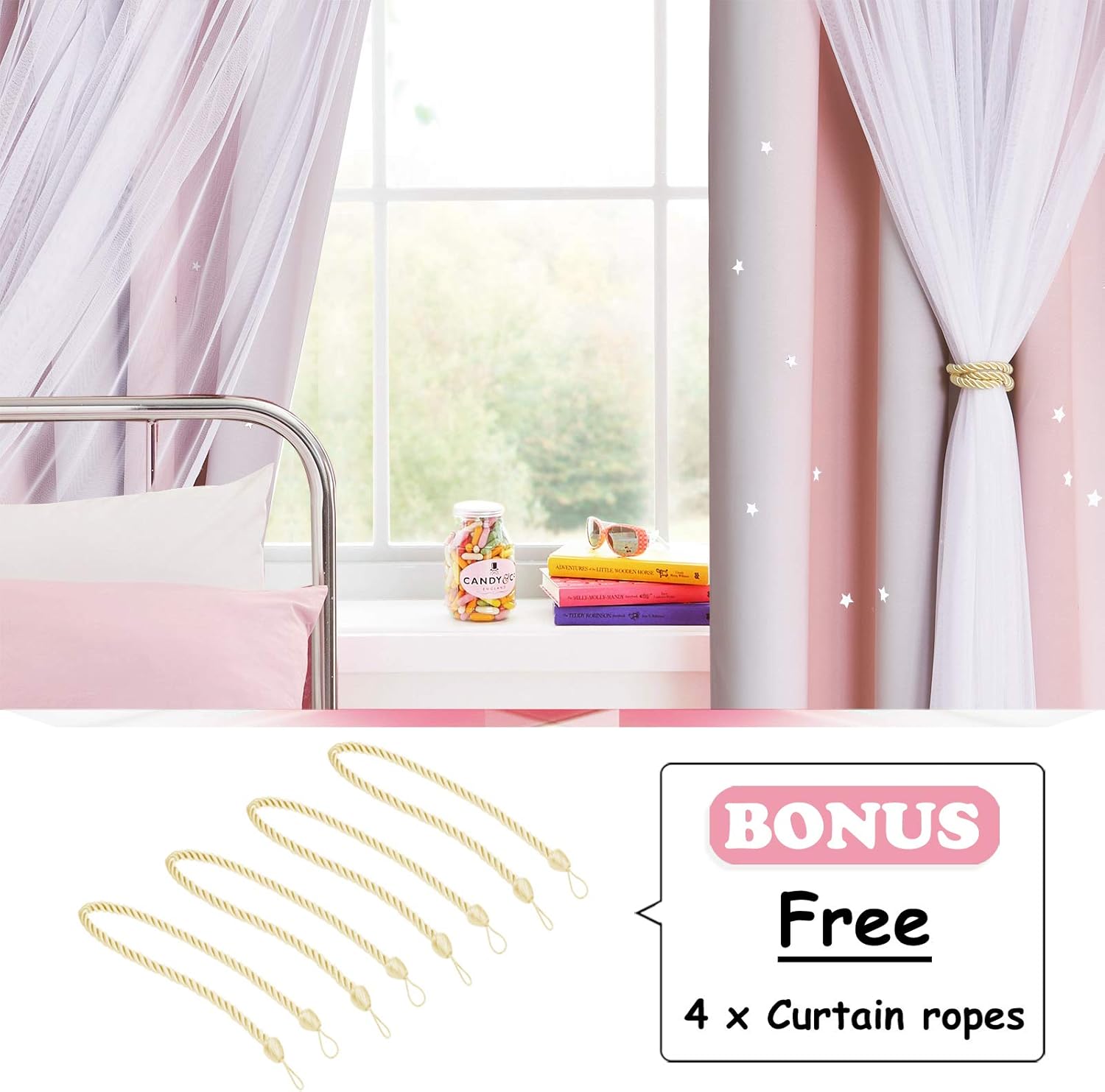 Cortinas Opacas Estrellas 132x240