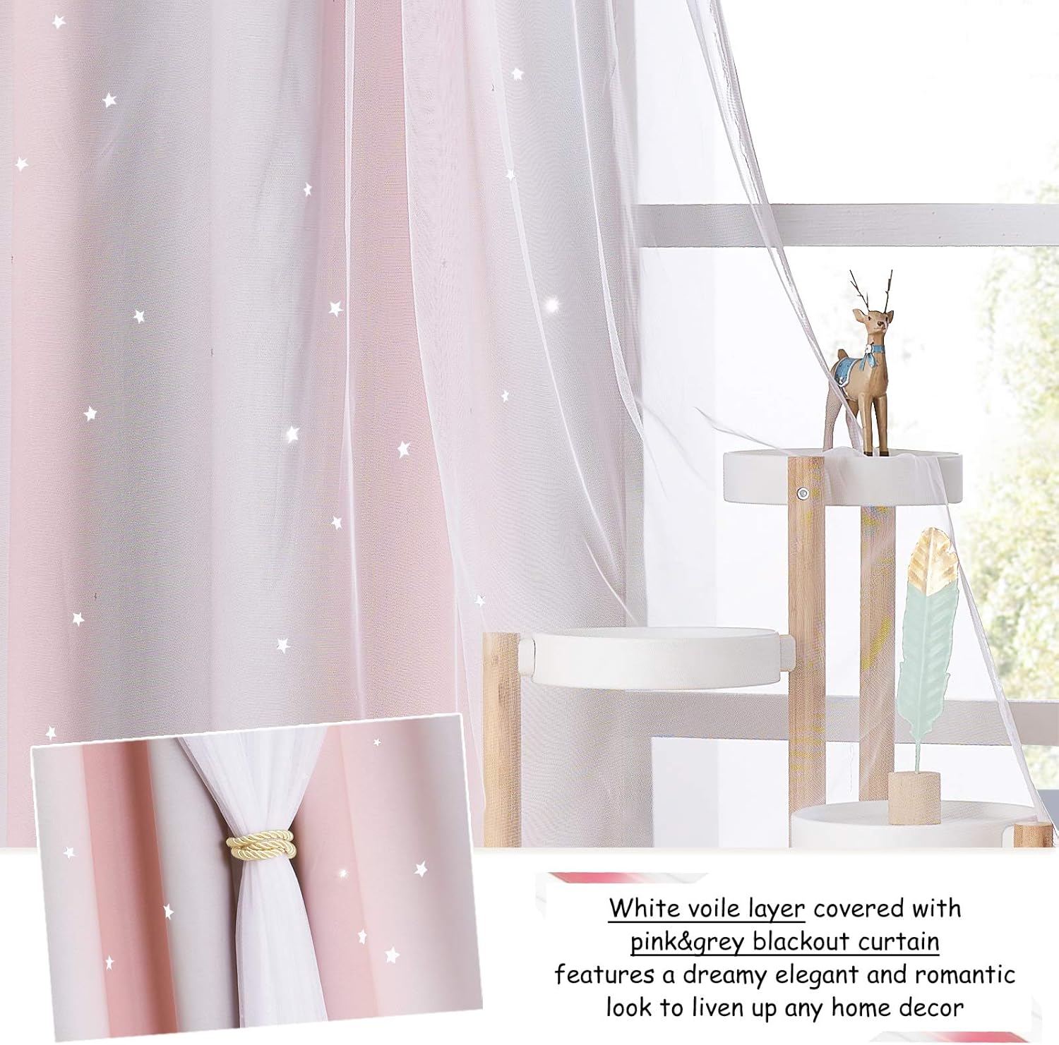 Cortinas Opacas Estrellas 132x240