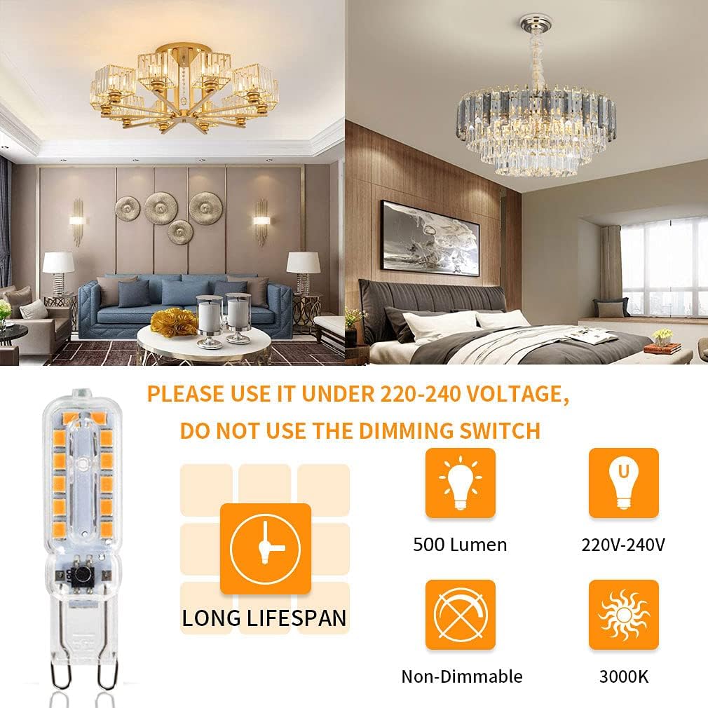 Bombilla LED G9 5W 40W 10pzs