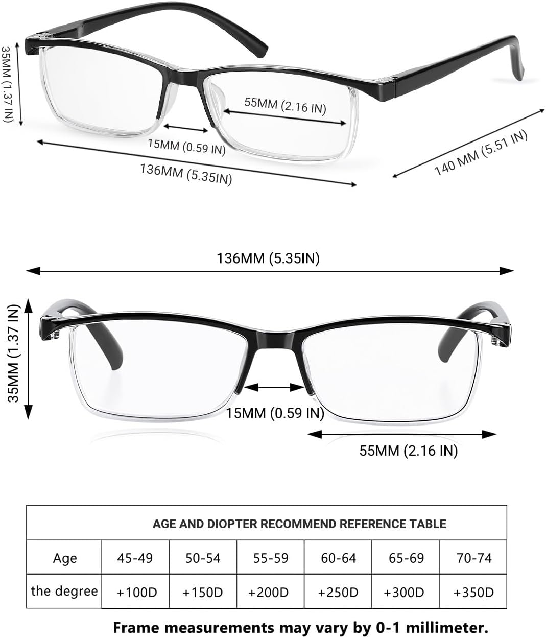 Gafas de lectura anti luz azul
