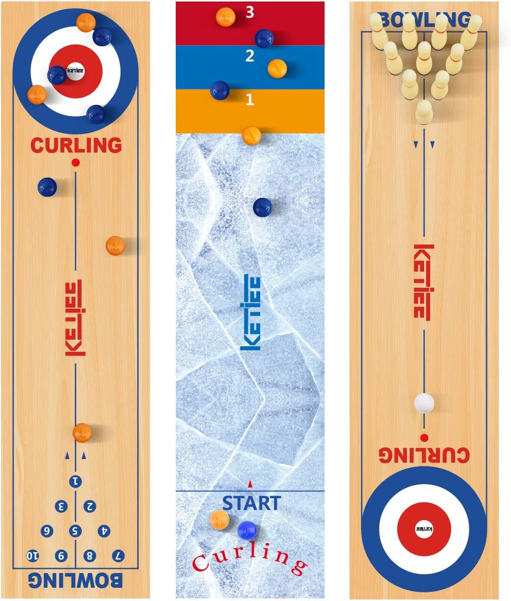 Juego 3 en 1 de Curling y Más