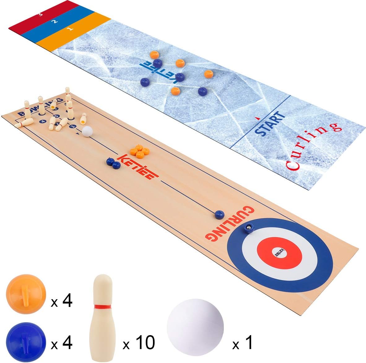 Juego 3 en 1 de Curling y Más