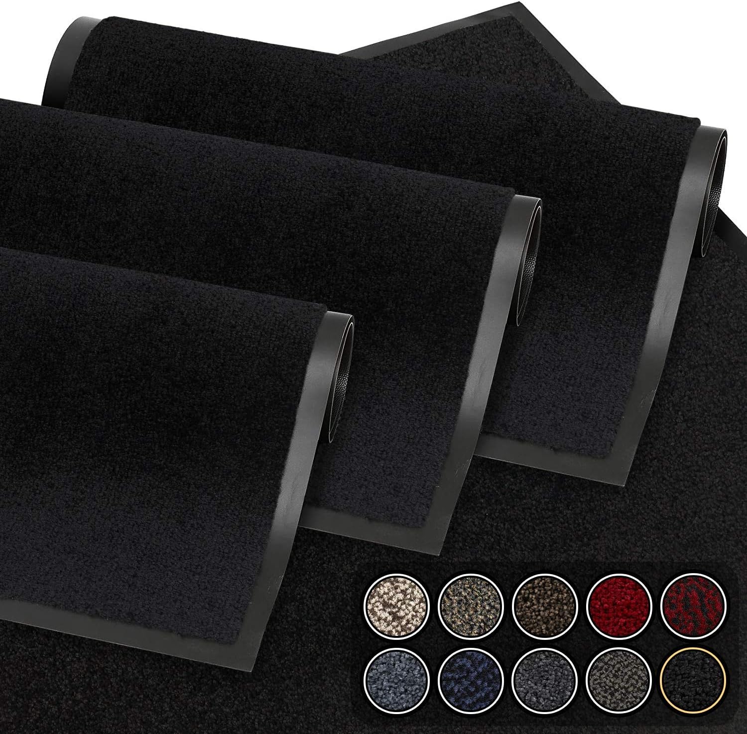 Felpudo Negro Impermeable 90x150 cm