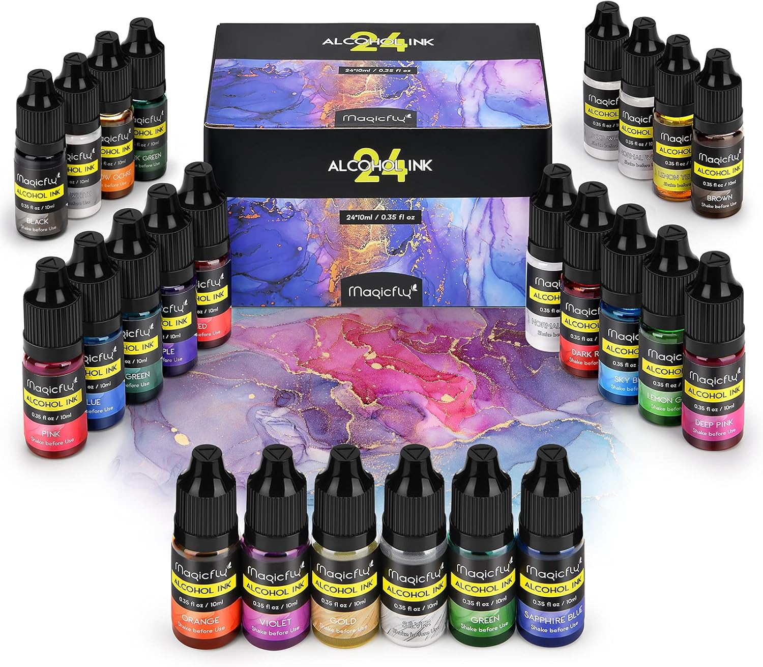 Tintas de Alcohol Magicfly 24x10ml