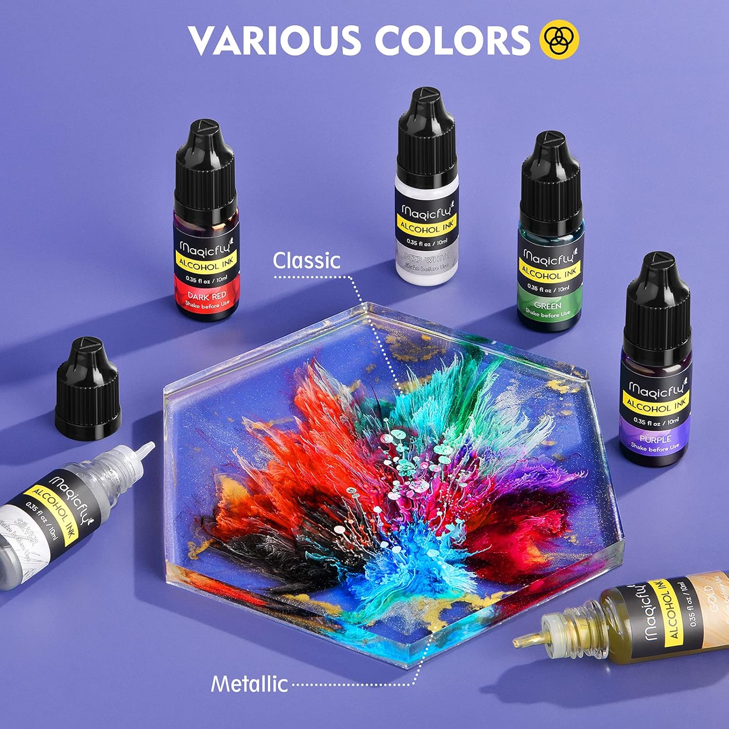 Tintas de Alcohol Magicfly 24x10ml