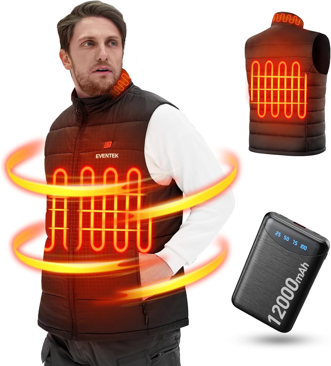 Chaleco Calefactable 12V 12000mAh
