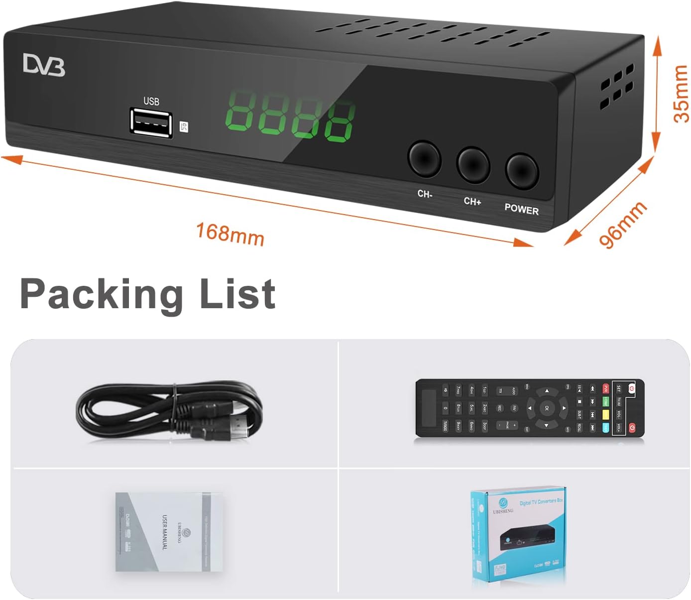 Decodificador DVB-T2 Full HD