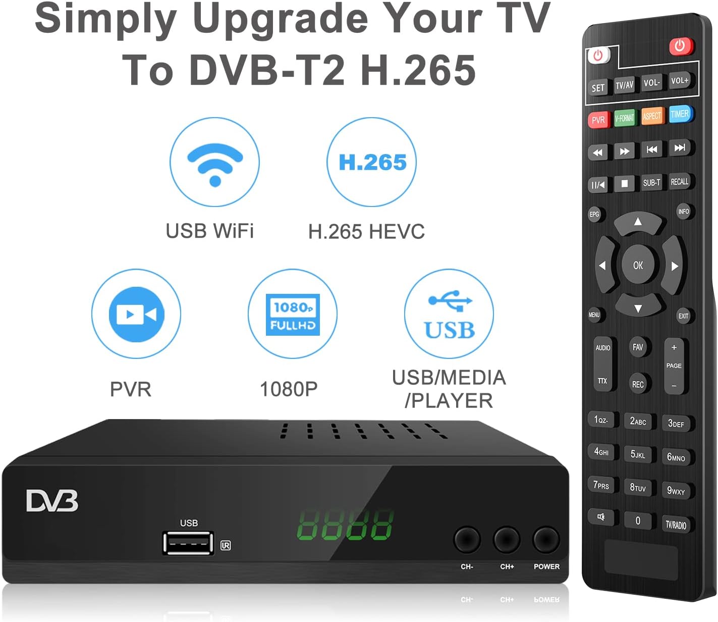 Decodificador DVB-T2 Full HD