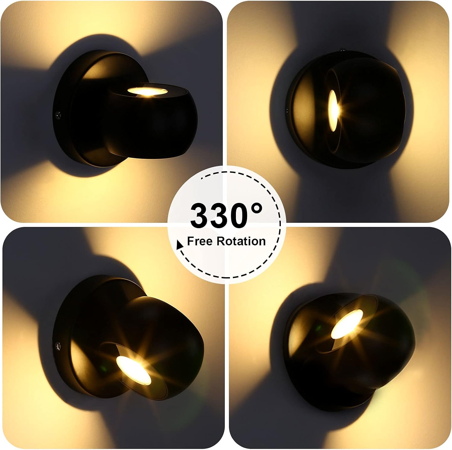 Lámpara de Pared LED 10W Negra