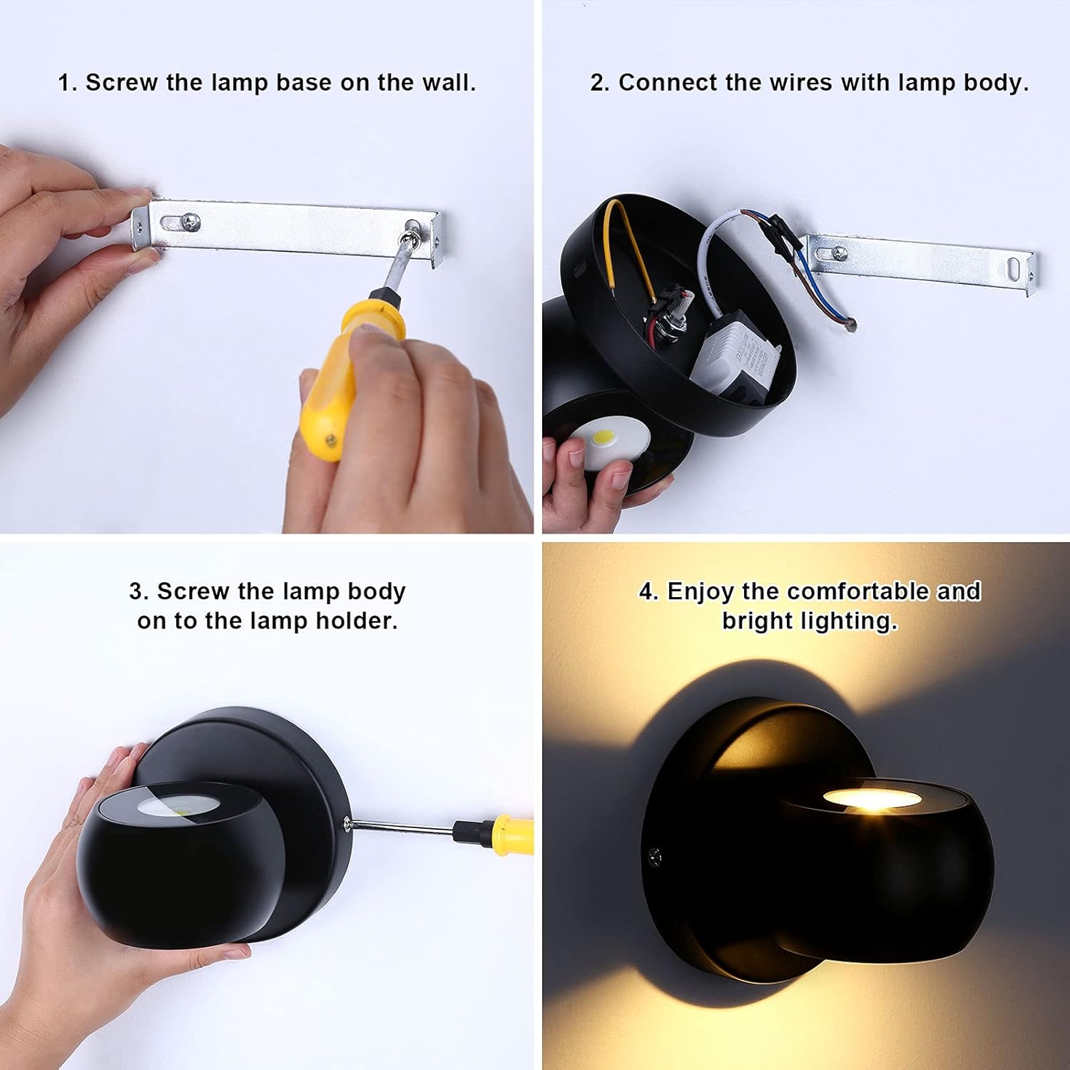 Lámpara de Pared LED 10W Negra