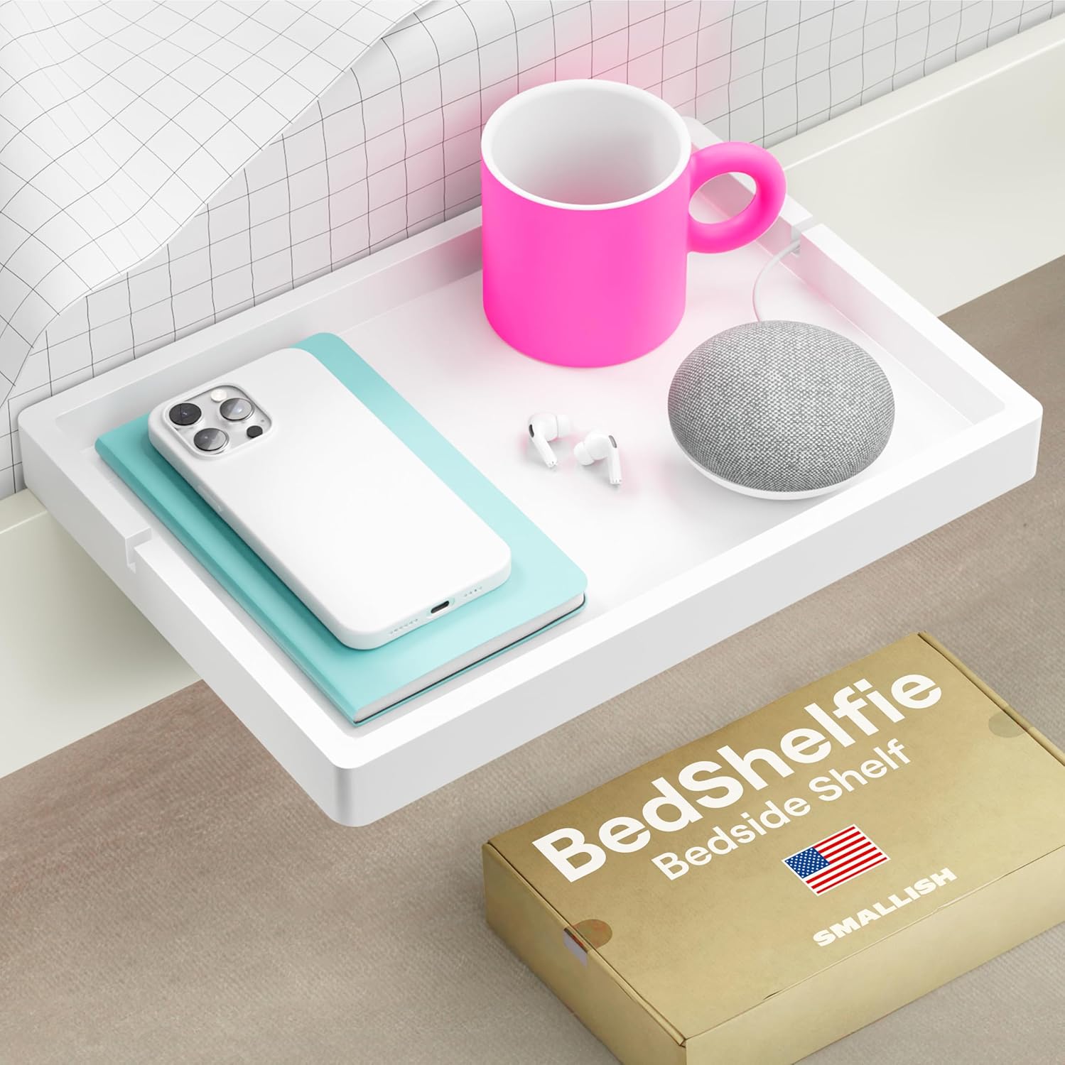 Estante BedShelfie Flexfit Blanco