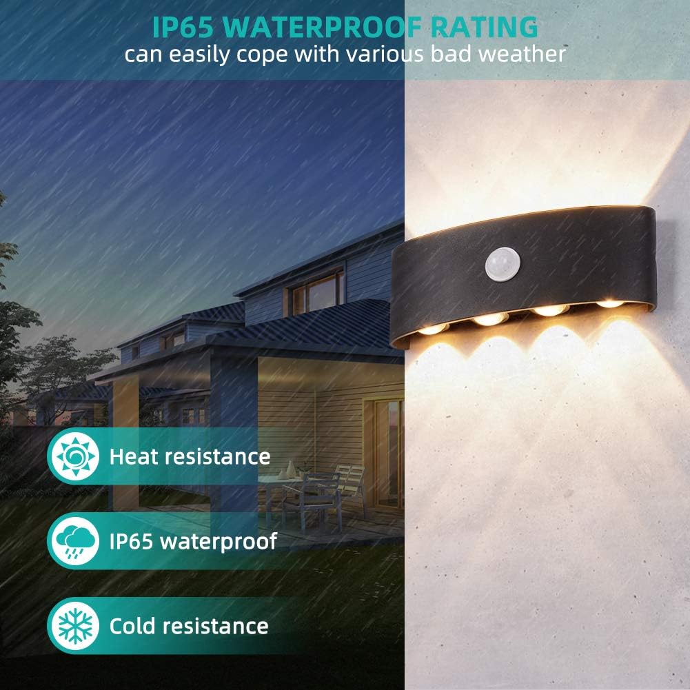 Lámpara LED 8W con sensor mov.