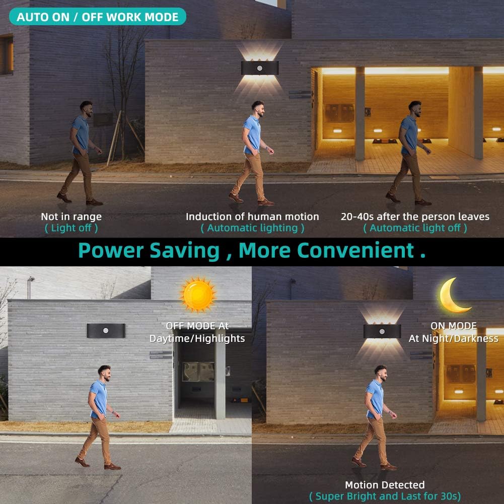 Lámpara LED 8W con sensor mov.