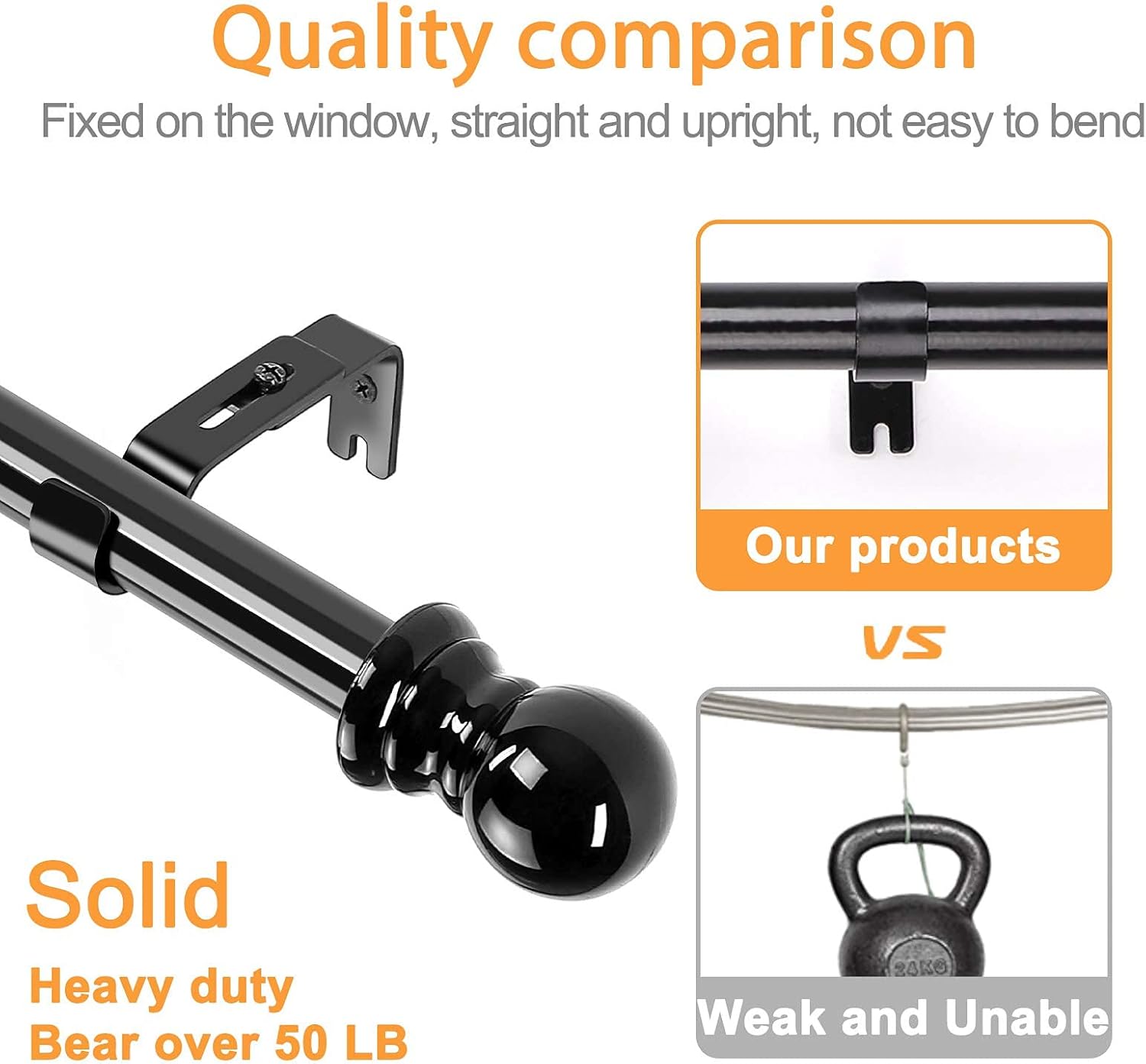 Barra cortina extensible 76-369cm