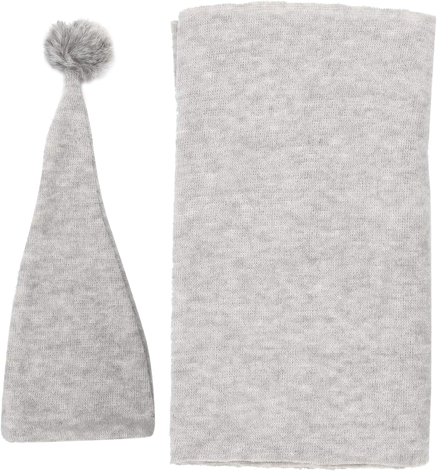 Manta y gorro fotográfico gris