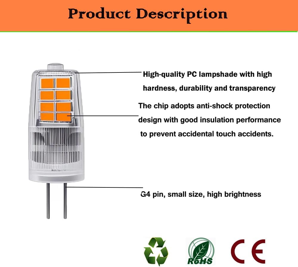 Bombillas LED G4 3W 3000K 220V