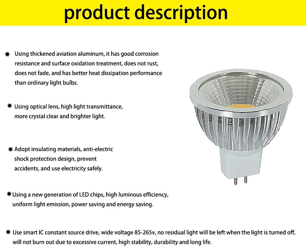 Bombillas LED GU5.3 6W 3000K