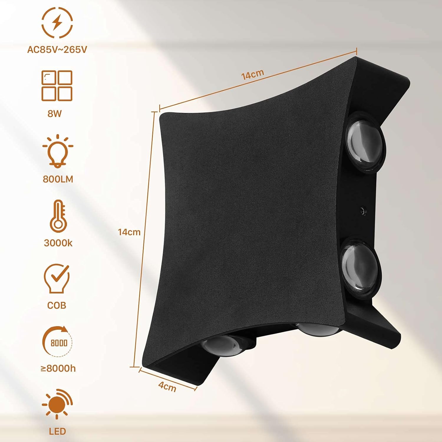 Lámpara de Pared Exterior IP65