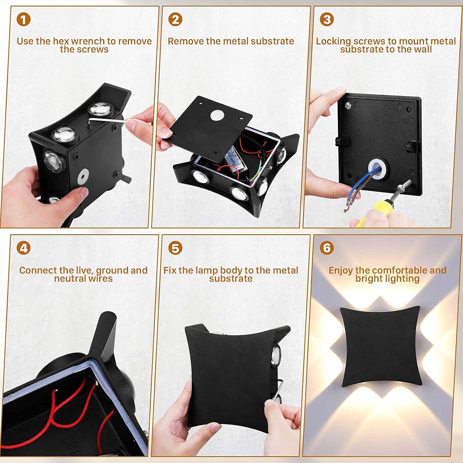 Lámpara de Pared Exterior IP65