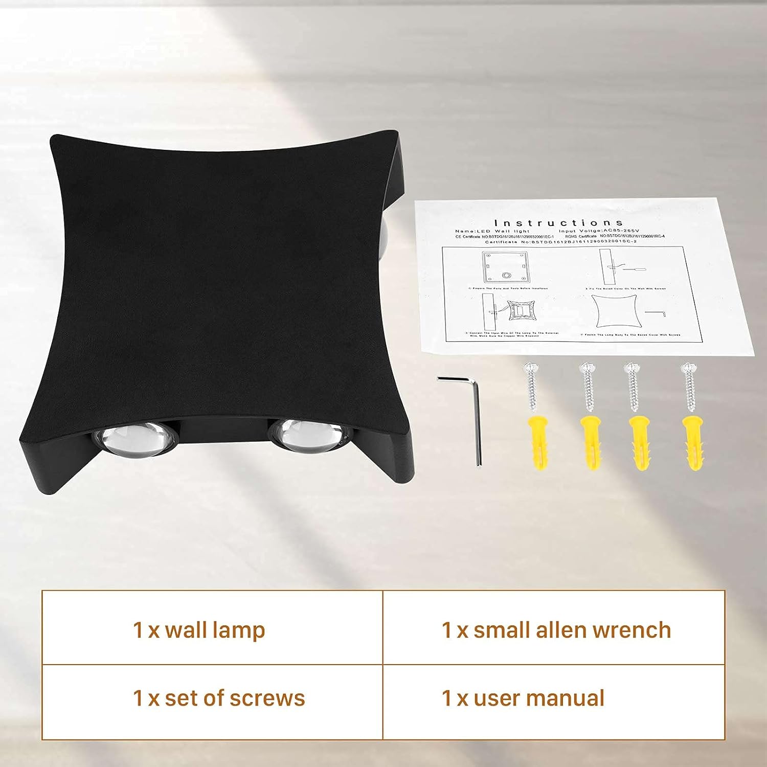 Lámpara de Pared Exterior IP65