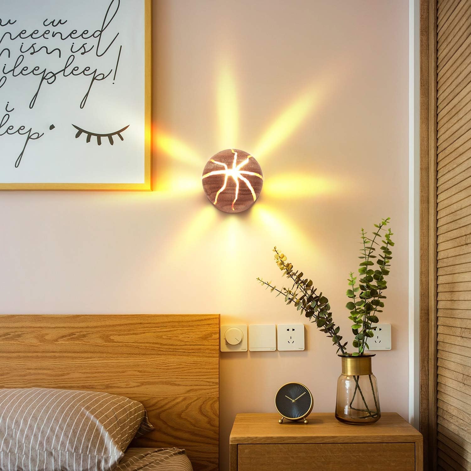 Lámpara de pared madera 5W
