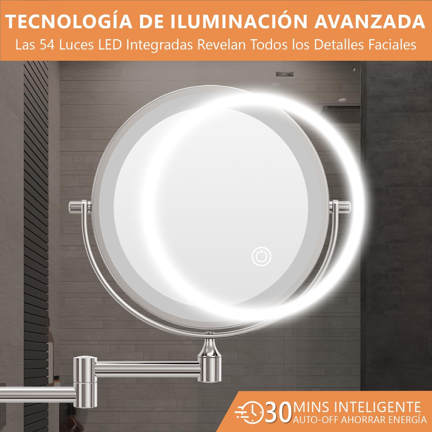 Espejo Maquillaje Pared Luz