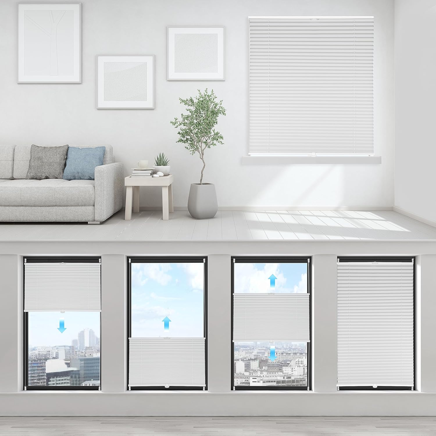 Cortina Plisada Easy Fix 65x150 cm