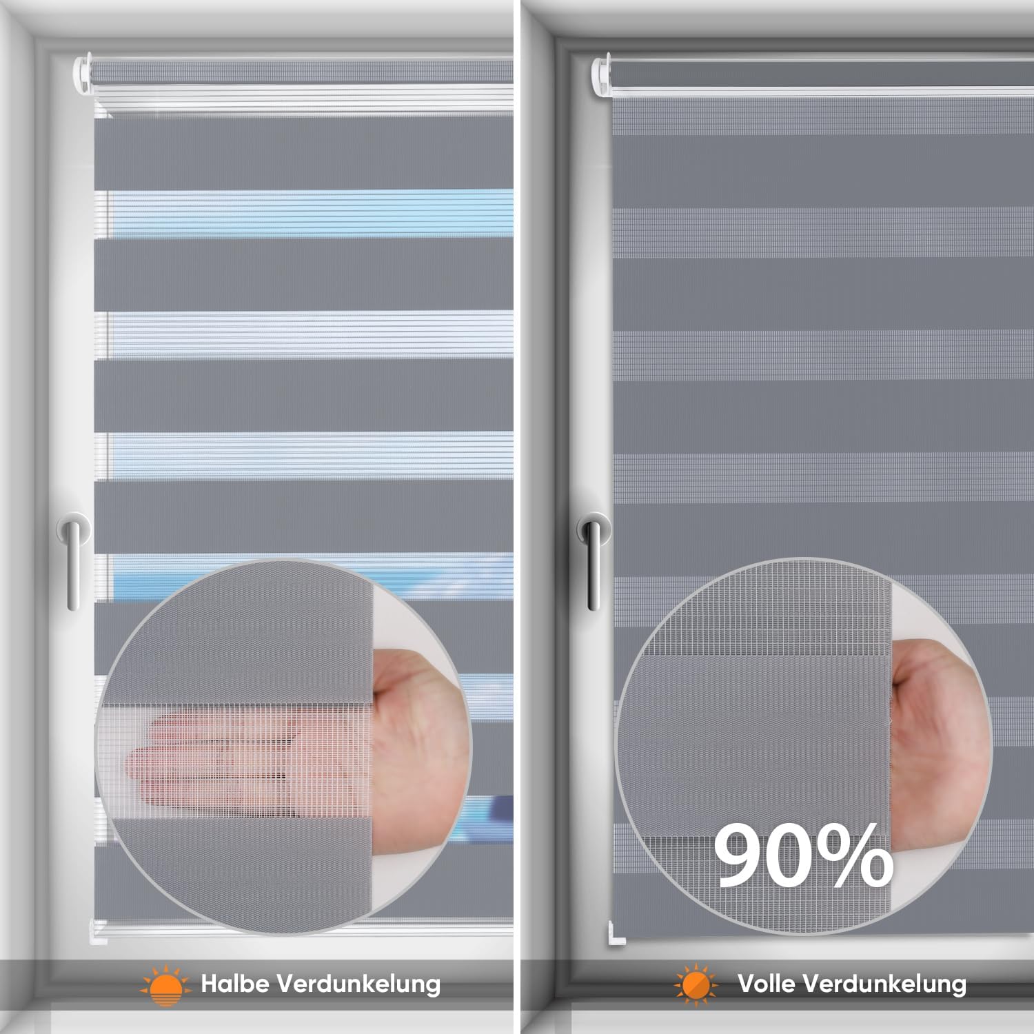 Estor Gris Dia y Noche 70*130cm