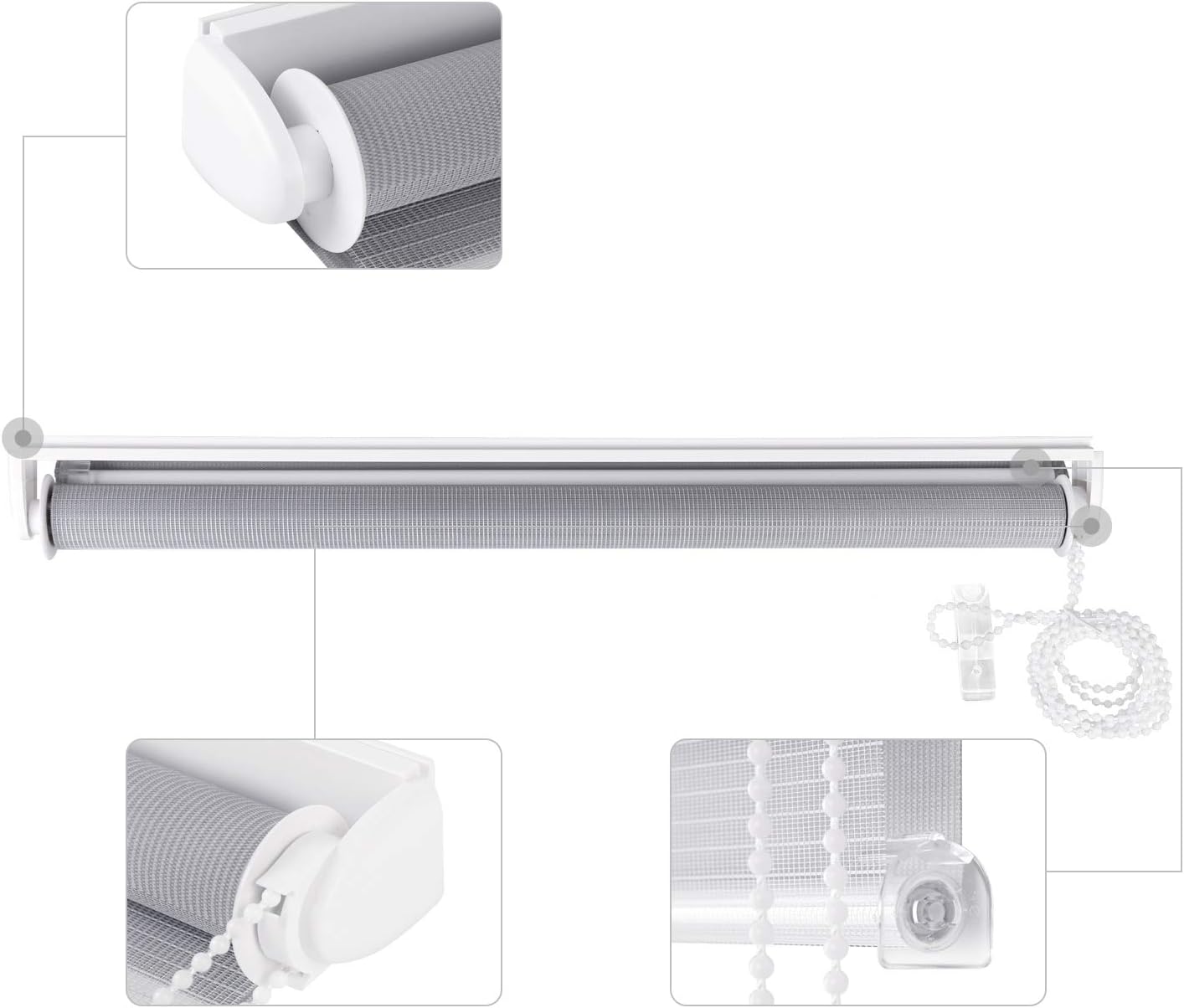 Estor Gris Dia y Noche 70*130cm