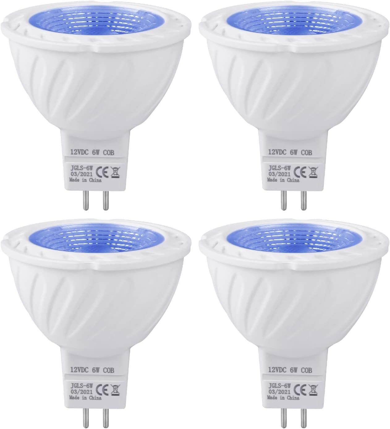 Bombilla LED Azul GU5.3 6W 4Pz