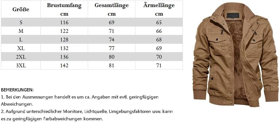 Chaqueta Militar de Invierno, Talla XL Gris