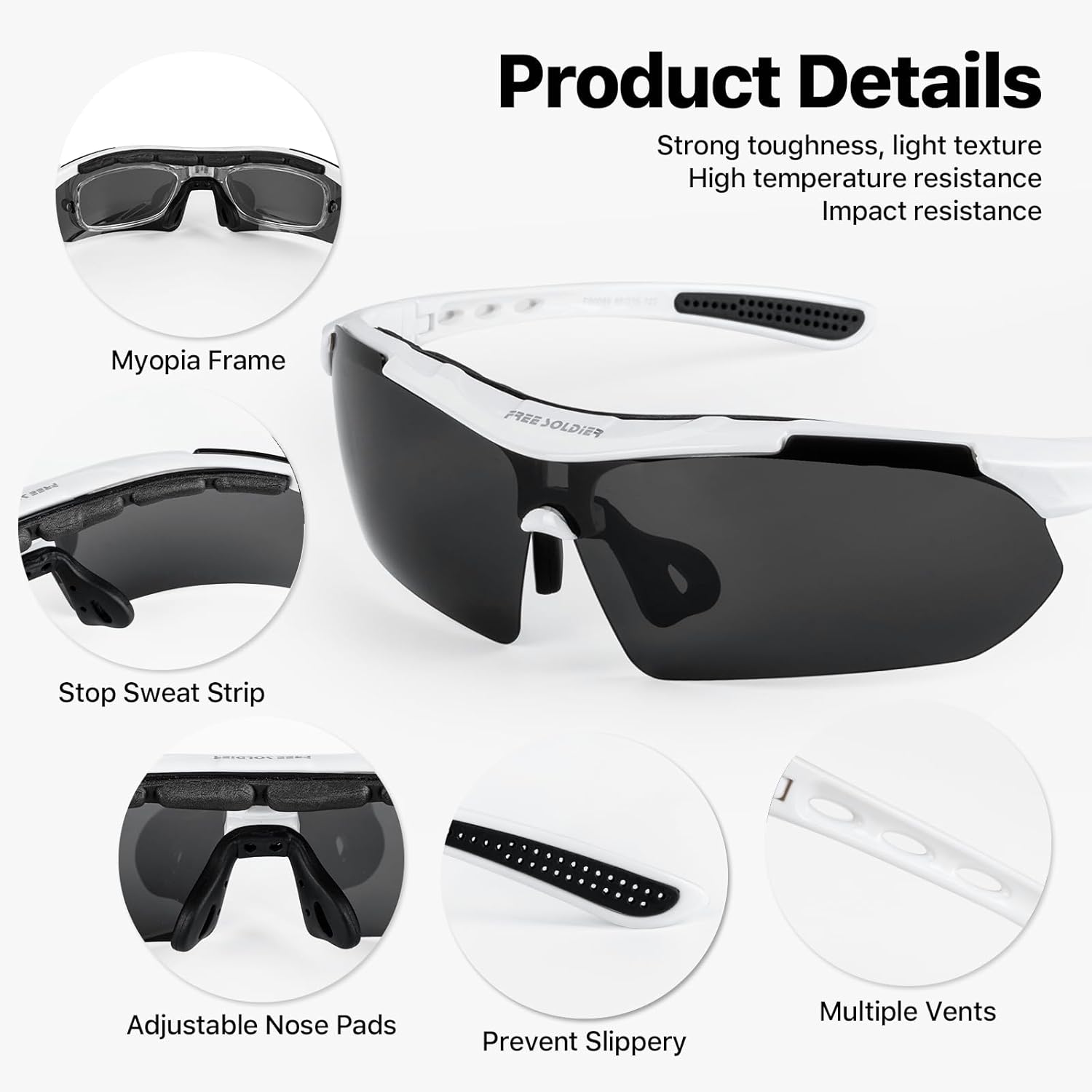 Gafas Tácticas 5 en 1 para Deportes