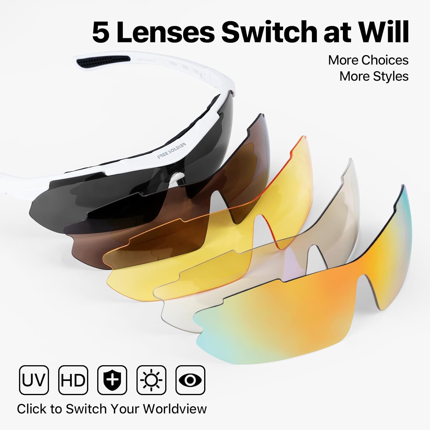 Gafas Tácticas 5 en 1 para Deportes
