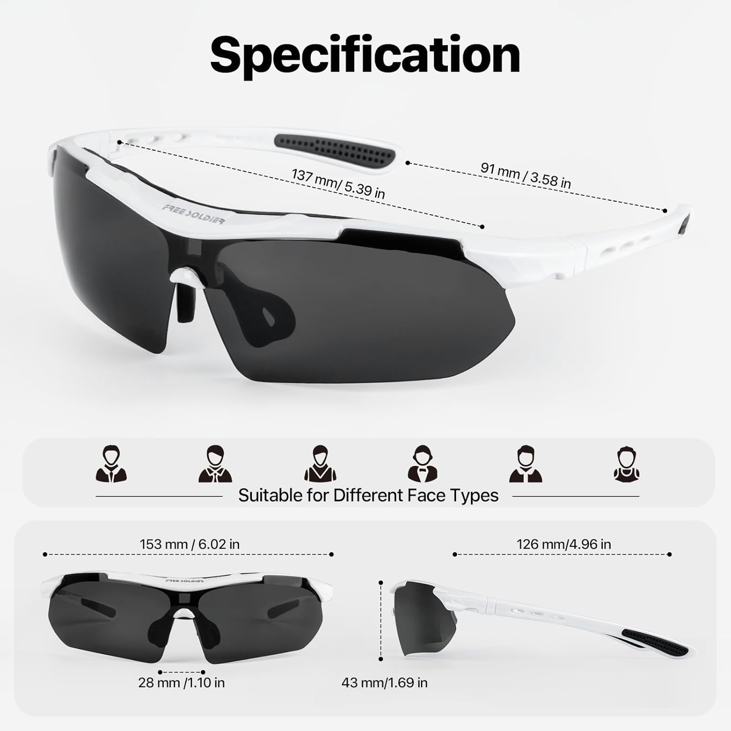 Gafas Tácticas 5 en 1 para Deportes