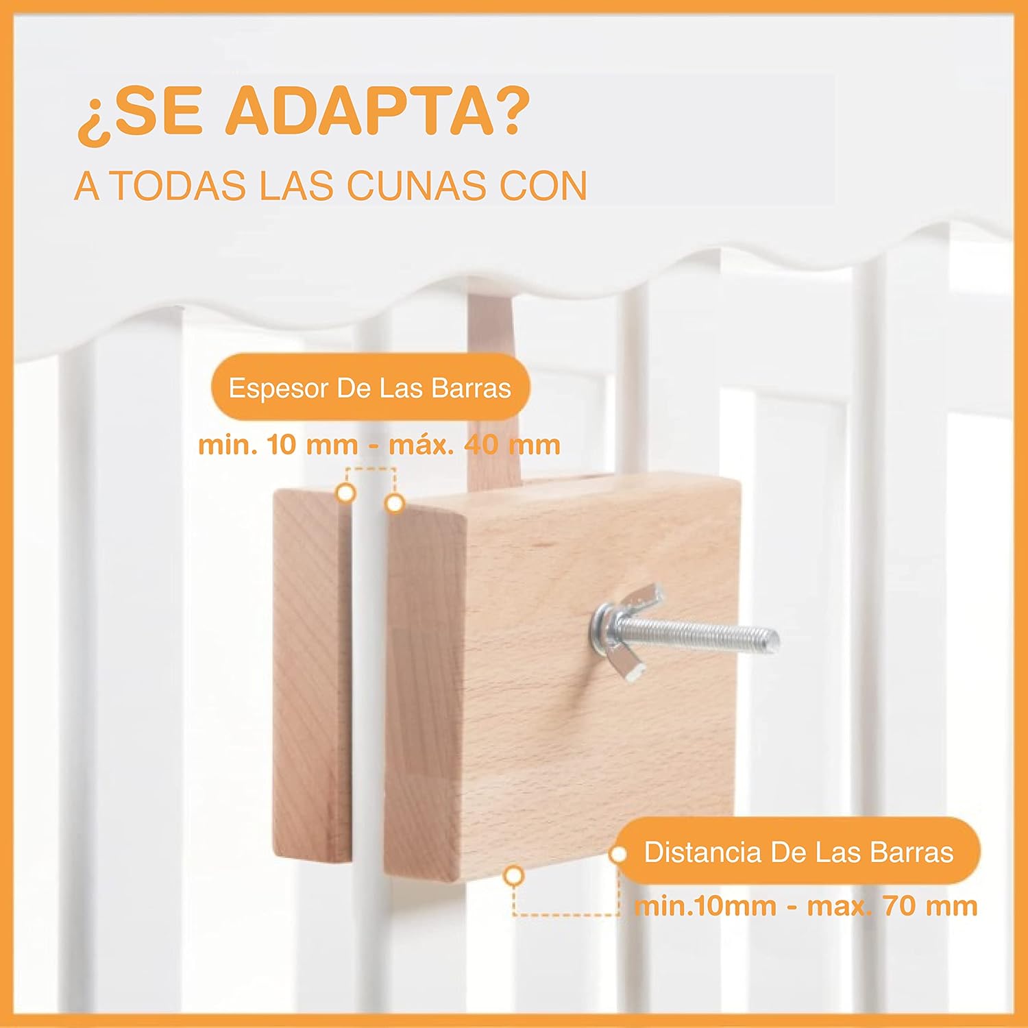 Cuna Móvil Extra Alta 70 cm