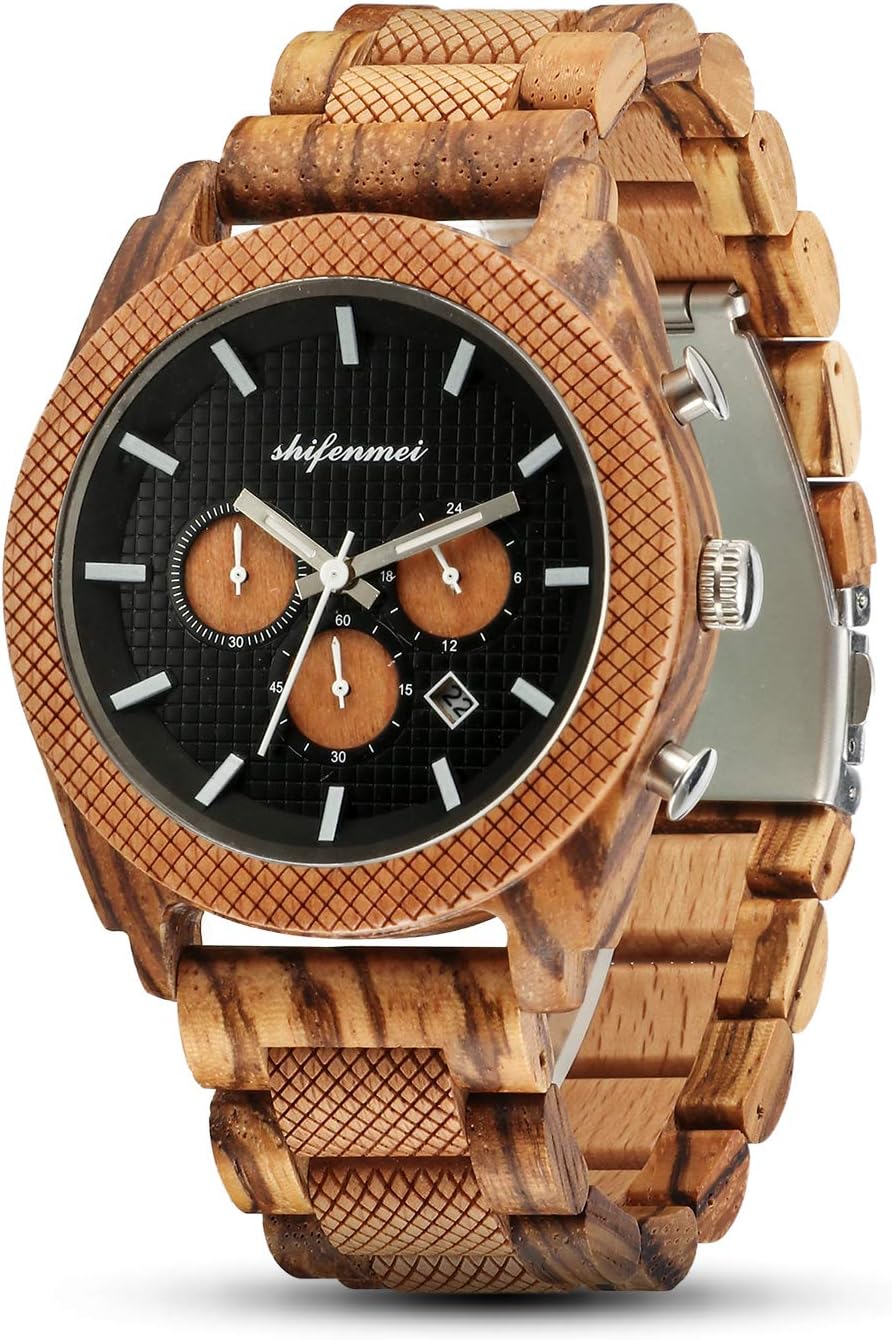 Reloj de madera multifuncional