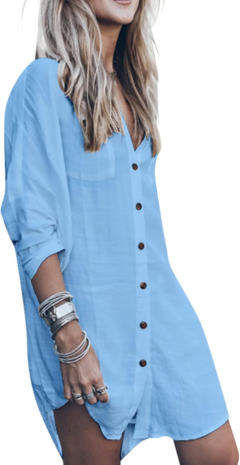 Blusa de Playa Manga Larga