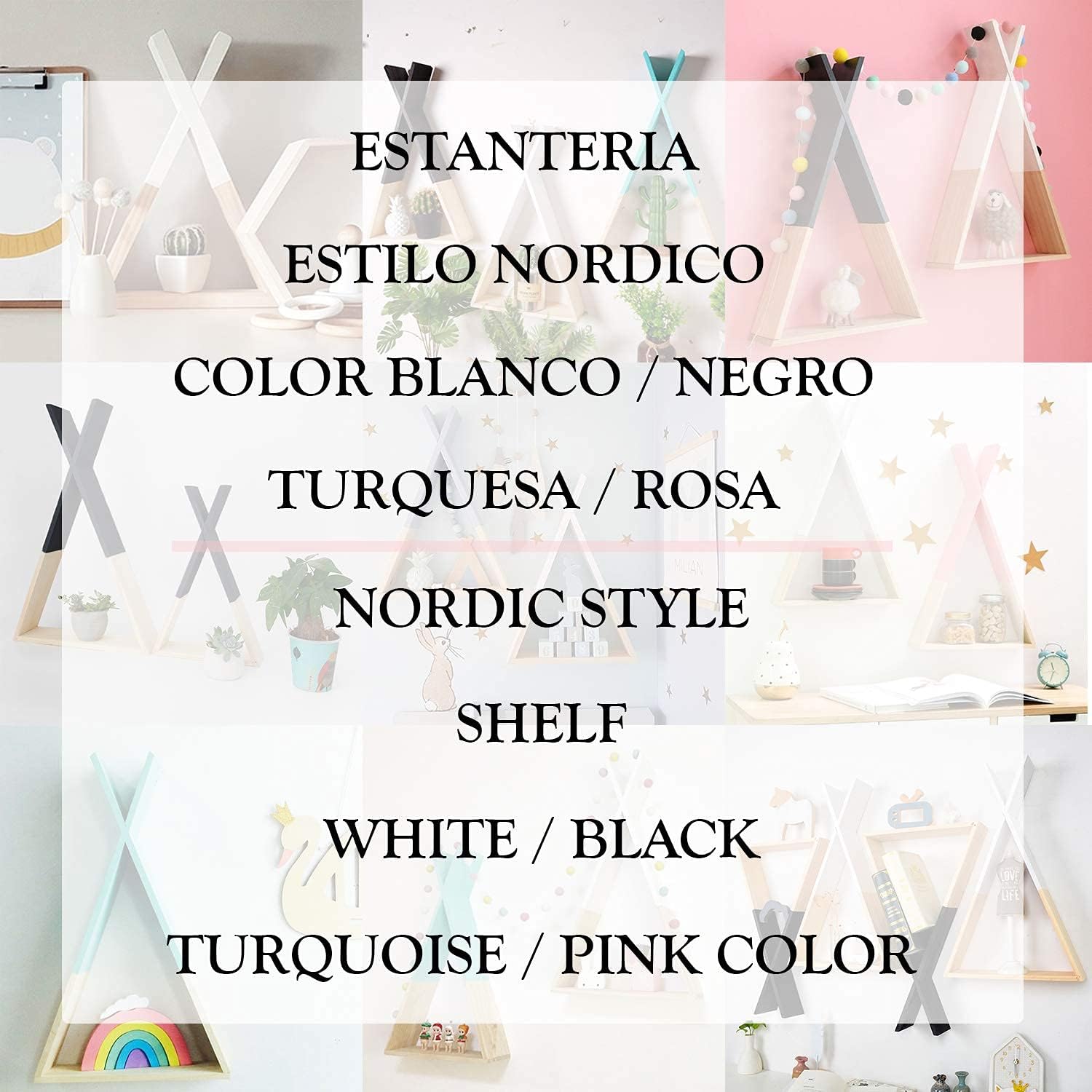 Estantería Triangular Blanca